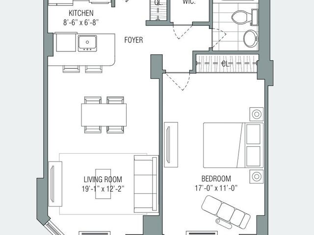 1-Bedroom at The Hamilton