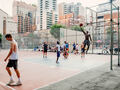 Jump onto the basketball court at St. Vartan Park.