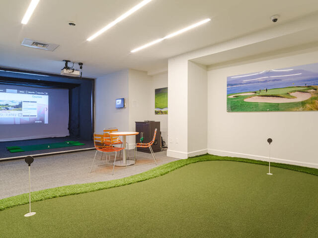 Game Room with Golf Simulator