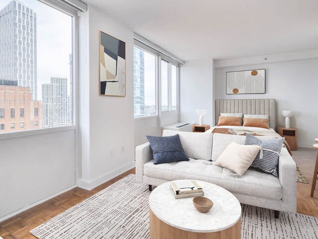 Studio with Parquet Flooring