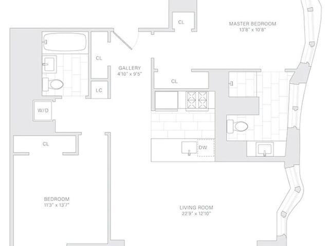 2-Bedroom at New York by Gehry