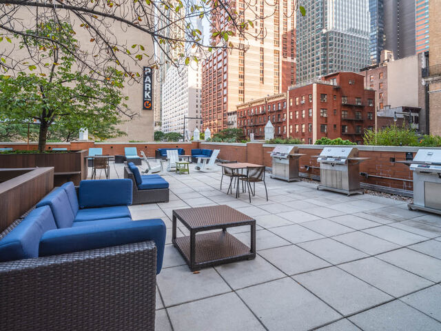 Outdoor Terrace with Grills and City Views