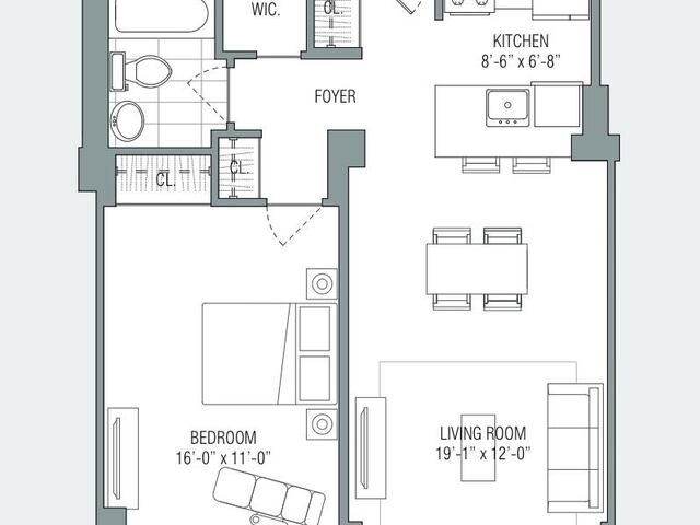 1-Bedroom at The Hamilton