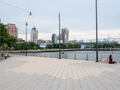 Enjoy the waterfront views at Hudson River Park.