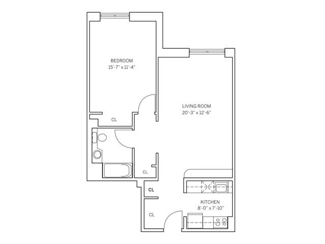1-Bedroom at Newport: The Roosevelt