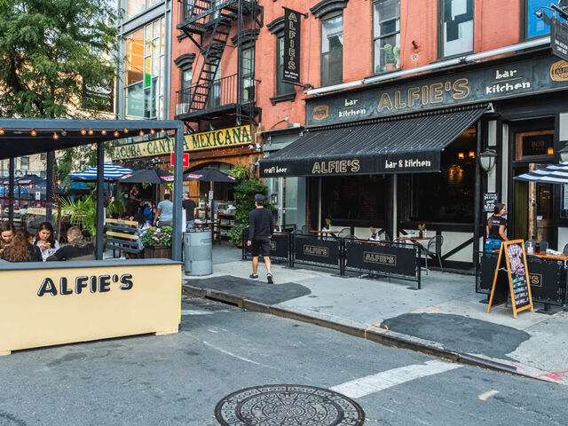 Delicious dining options can be found in any direction.