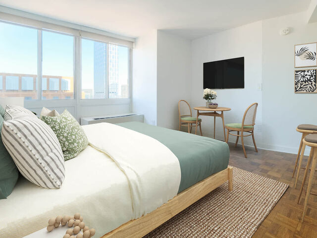 Studio with Parquet Flooring