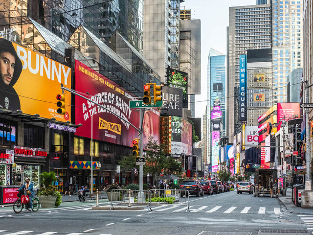 Moments from the iconic Times Square.