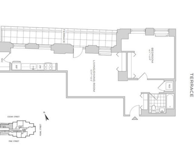 1-Bedroom at 70 Pine Street
