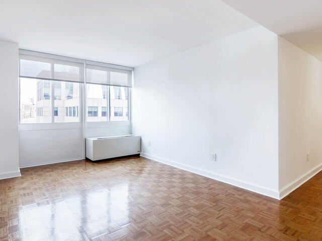 Living Room with Wood Parquet Flooring