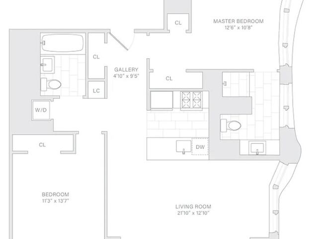2-Bedroom at New York by Gehry