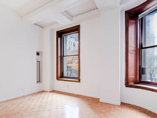 Living Room with Parquet Wood Flooring