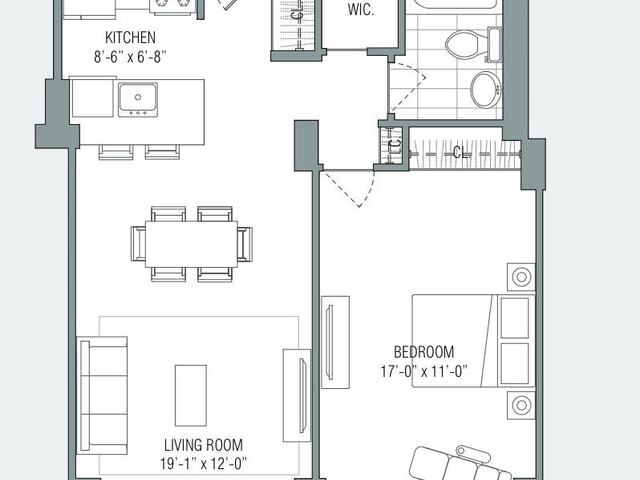 1-Bedroom at The Hamilton