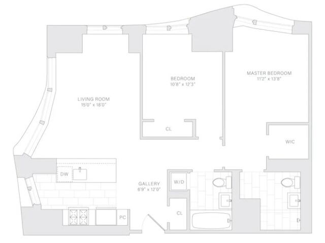 2-Bedroom at New York by Gehry