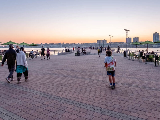 Enjoy a sunset stroll down Pier 1