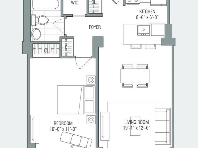 1-Bedroom at The Hamilton