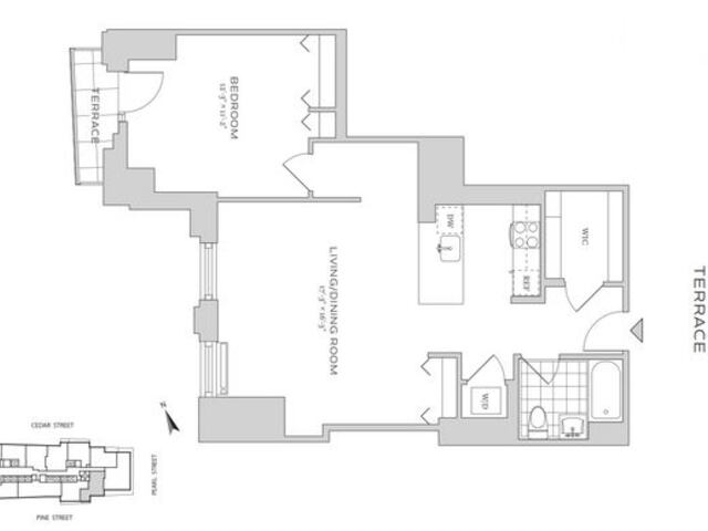 1-Bedroom at 70 Pine Street