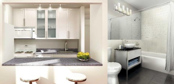 The Elektra: Kitchen and Bathroom