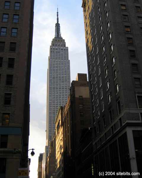 Empire State Building. View from Park Avenue.