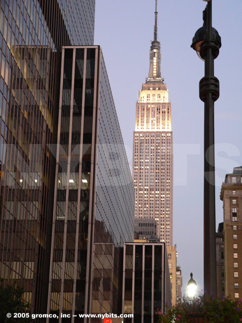 The Empire State Building in the evening