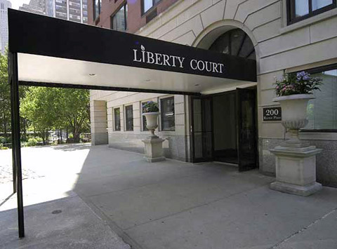 The entrance to Liberty Court