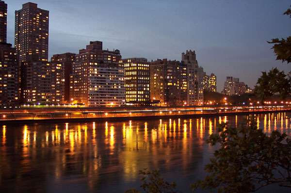 Night view on Manhattan