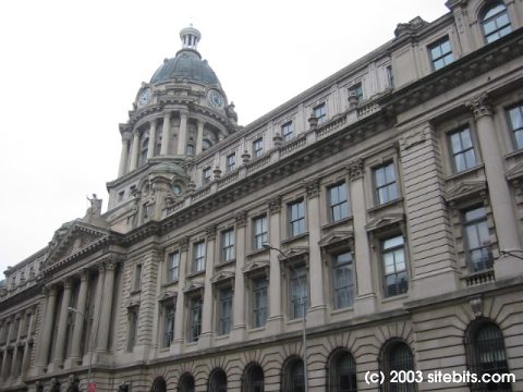 Little Italy. The Police Headquarters building.