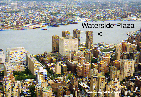 Waterside Plaza seen from the Empire State Building