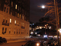Central Park West at night.