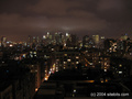 Downtown Manhattan at night as seen from (above) the Central Village